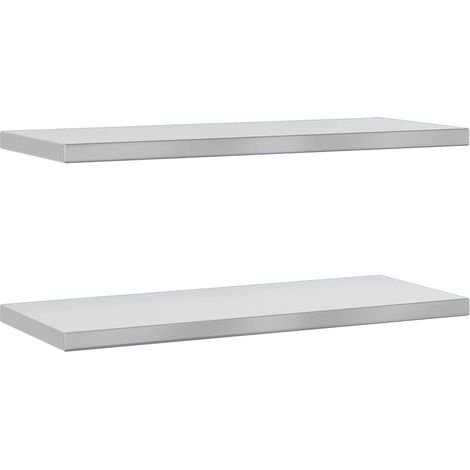 Maison Exclusive - Wandregale 2 Stk. 75x30 cm Silbern Edelstahl