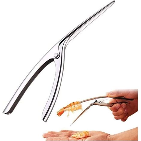 Éplucheur de crevettes en acier inoxydable, facile et rapide, outils de pinces, Machine à éplucher les crevettes (1/5)
