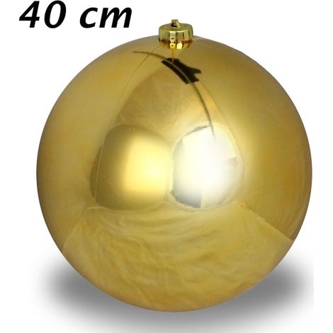 Dekorative, infrangibile Weihnachtskugel gold glänzend 40 cm