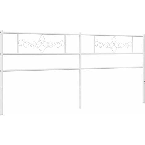 Maison Exclusive - Testiera di Ricambio in Metallo Bianco 200 cm