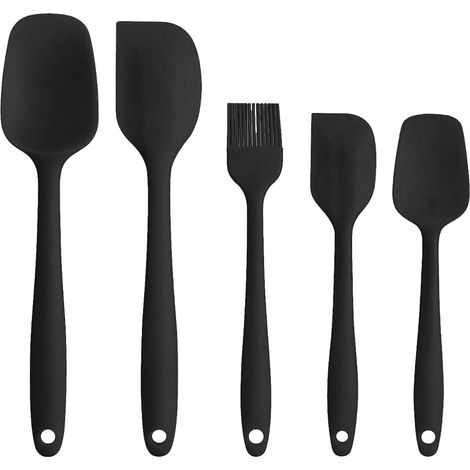 Spatule à crème en silicone (lot de 5) - Outil de pâtisserie intégré (1/5)
