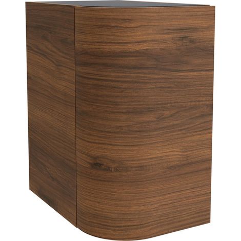 Élément d'armoire suspendu ALLIANCE 300 gauche / droite 1 porte courbée à ouverture par système push NOYER MAYA 300 x 540 x 450 mm (1/3)