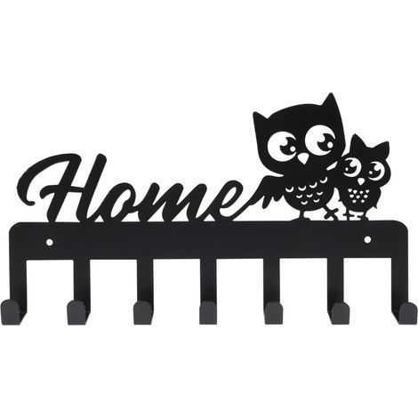 Crochet porte-clés hibou-simple tenture murale-style fer forgé-Décorations suspendues pour la maison (1/5)