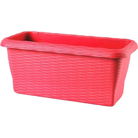 Fioriera Rettangolare Bama Paglia 11,5 lt Corallo 60 x 20 x 17,5 cm