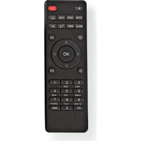 Control remoto de repuesto  Adecuado para: RDIN3000BK / RDIN4000BK / RDIN5000BK / RDIN5005BK  Fijo  1 Unidad  Borrar diseño  Infrarrojos  Negro