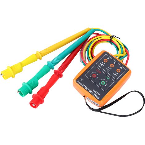 Détecteur d'ordre de phase SM-852B triphasé 60V à 600V AC 20Hz-400Hz indicateur de rotation de séquence (1/5)