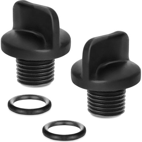 Lot de 2 bouchons de vidange pour pompe de chauffage de piscine et spa avec joints toriques de rechange compatibles avec les pompes filtrantes R0446000 et le système de purification d'eau (1/5)