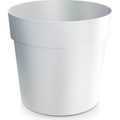 Vaso da fiori classico rotondo in plastica bianca 15,9 cm Grower