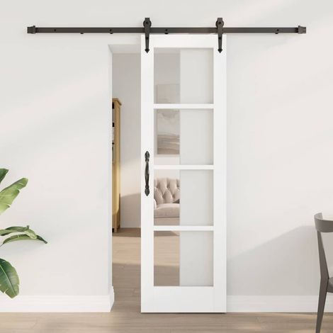 Puerta Deslizante Manual  61 x 198.5 cm Madera y metal