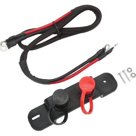 Bornes de charge de batterie déportées avec câble de calibre 4 pour UTV, VTT, voiture, camion, camping-car, tracteur et bateau (1/5)