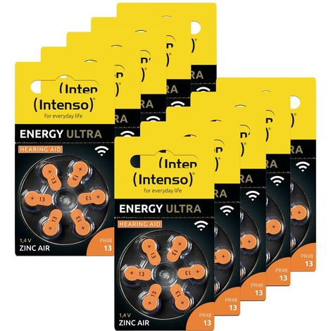 Intenso Batteria non ricaricabile per apparecchio acustico PR48-13 1.45 V 60 pz. 230 mAh Zinco-aria 7504426MP (1/3)