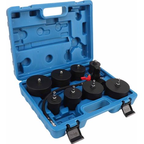 Kit de test d'étanchéité turbo 9 pièces, détecteur de fuite de suralimentation avec manomètre pour système de pression d'air de turbocompresseur (1/5)