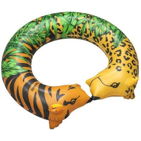 Bouée gonflable - BESTWAY - B36360 30173 - Design jungle multicolore - 109 x 89 cm - Légère 200 g (1/3)