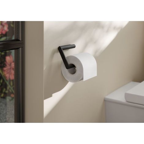HEWI System 900 WC-Papierhalter 900.21.00060 DC Edelstahl, pulverbeschichtet, schwarz tiefmatt (1/5)
