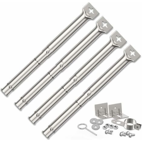 Brûleur Universel 30,5 à 44,5 cm pour FirePlus,Char-Broil,Brûleur réglable Pièces de Rechange,Barbecue au gaz Universel Brûleurs de Tube réglables (1/4)