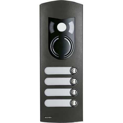 VIMAR - 1224/35 2M IK10 plaque audio/vidéo 4 boutons gris sable