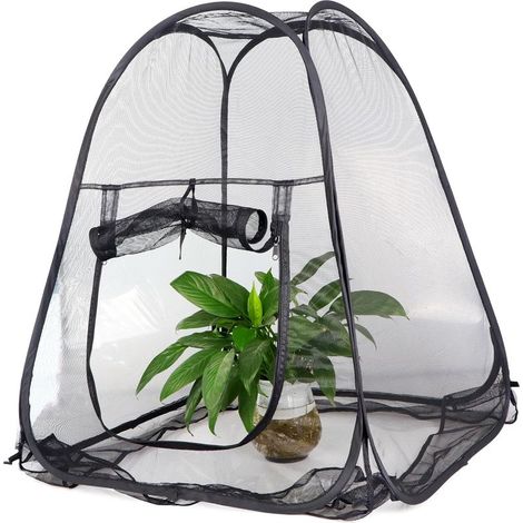 Filet de protection antiparasitaire pour plantes, tente-cage pop-up avec 4 piquets pour légumes, fruits et fleurs (1/4)