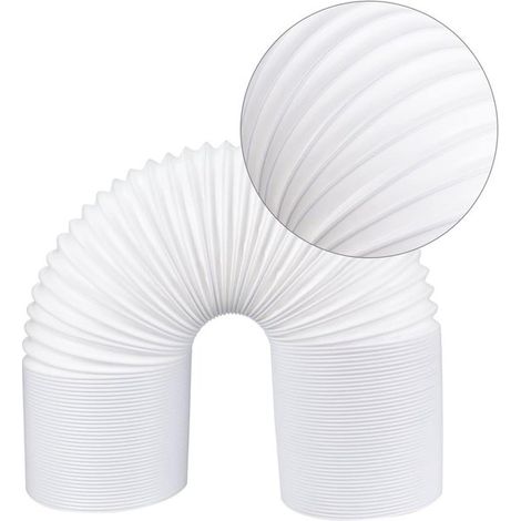 Tuyau d'évacuation universel pour climatiseur - Ø 150 mm - Tuyau flexible pour climatiseur mobile - 100 cm - Tuyau d'évacuation extensible pour climatiseur - Raccord universel (sens horaire et antihor (1/5)