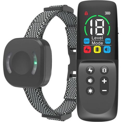 Collier de dressage pour chien télécommandé, 4 modes de dressage, verrouillage de sécurité, collier électronique rechargeable, collier de dressage étanche IP67, (1/4)