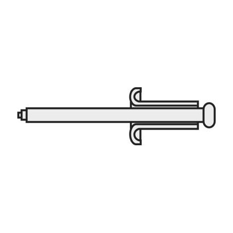 TOOLCRAFT 194726 RIVET AVEUGLE (Ø X L) 3 MM X 12 MM ACIER ALUMINIUM A312 D7337-AL/ST 10 PC(S) (1/2)