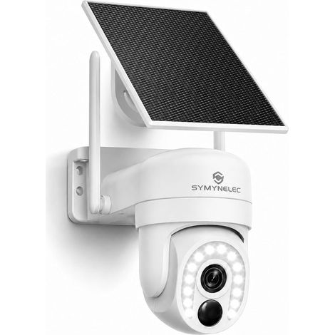 Outdoor WiFi Surveillance Camera Wireless Solar 5GHz/2.4GHz 2K 360° Solar Camera with Solar Panel, Colour Night Vision, AI Human Detection, Siren, IP65 (1/5)