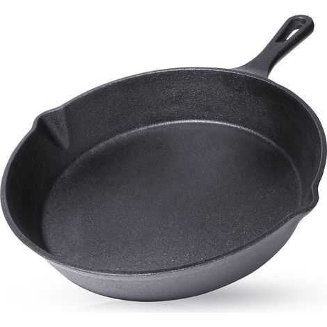 Padella in ghisa 25 cm per tutte le cucine forni e fuochi aperti