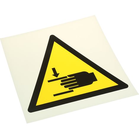 Panneau de danger, avec pictogramme : Ecrasement des mains " " ( Prix pour 1 )