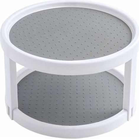Plateau tournant epices, Placard Étagère à Épices, 2 étages Porte Épice Rotative Étagère à Épice Support de Stockage, pour Cuisine, Réfrigérateur, Congélateur, Armoire Et Comptoirs, épices (1/5)