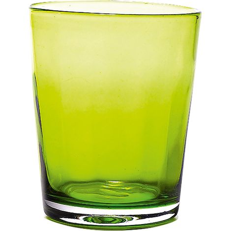 Zafferano Set 6 Bicchieri Bei in vetro colorato lavorato a mano volante colore Verde mela, design artigianale raffinato ed elegante, alta qualità