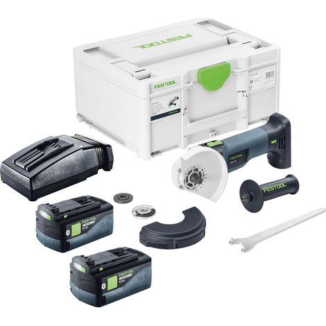 Smerigliatrice angolare a batteria Festool AGC 18-125 EB-Basic 18 V 125 mm Brushless + 1x batteria 5,0 Ah + caricatore + Systainer