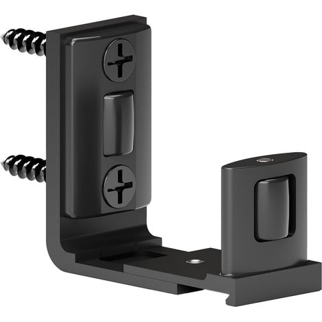 Adjustable roller floor guide for sliding doors, wall/door guide base, black