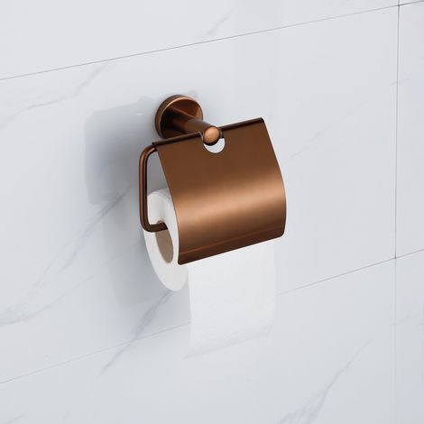 Fortifura Calvi Porte-rouleau papier WC - avec couvercle - cuivre brossé