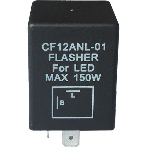CF12ANL-01 Blinkerrelais für LED-Beleuchtung, max. 150 A, 2-polig, für Auto und Motorrad (1/4)