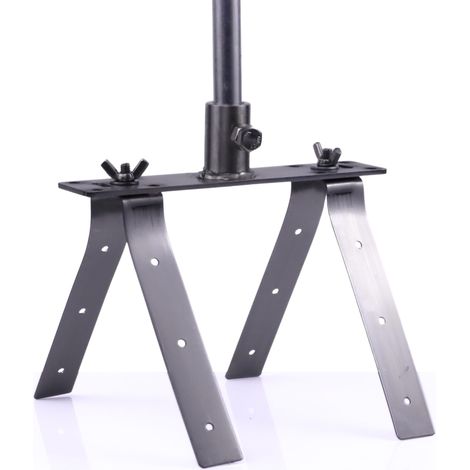 HausHeld Mastbasis Dachfirst INOX V4A für Blitzschutzmast Ø16mm (1/5)