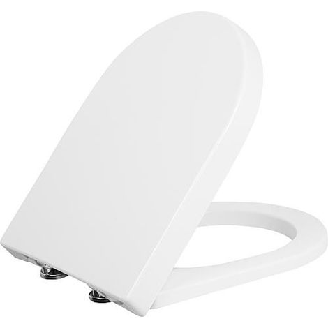 Abattant WC Jari, blanc, softclose, en duroplast charnière en inox (1/4)