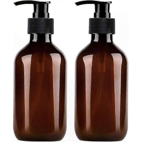 Nachfüllbare Kunststoff-Spenderflaschen, 300 ml, Mehrzweckpumpe für Lotion, Seife, Shampoo, Küche und Bad, 2er-Pack. (1/5)