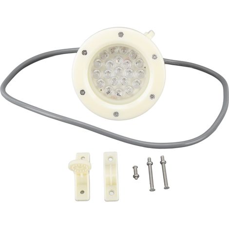 Projecteur LED submersible pour piscine, lumière orange/jaune, 110 mm, 220 V, étanche. (1/5)