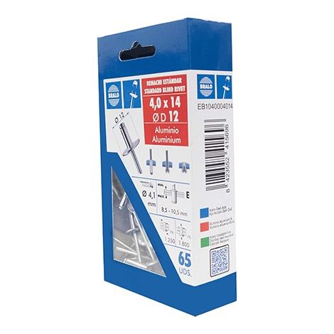 RIVET A/ LARGE AVEC 65 U. - 4X14 MM