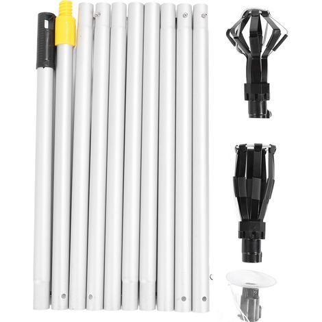 Outil de remplacement d'ampoules de 3,65 m (12 pi) pour plafonds hauts, avec perche de connexion, 2 paniers de transport et ventouse. (1/4)