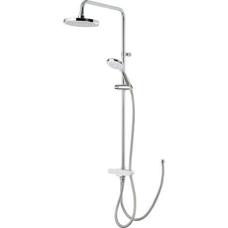 Triton DuoSwitch Diverter Shower Kit Rigid Riser Rainshower Head - White Chrome (1/5)