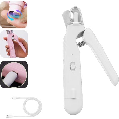 Filiyano-Coupe-ongles et lime électrique 2 en 1 pour chiens et chats de petite, moyenne et grande taille - Tondeuse à ongles pour animaux avec lumière (1/5)