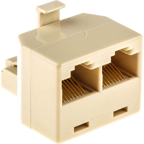 Adaptateur RJ45 RS PRO, 2 ports ( Prix pour 1 ) (1/3)