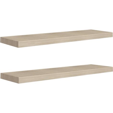 vidaXL Scaffali a Parete 2 pz Rovere 90x23,5x3,8 cm in MDF