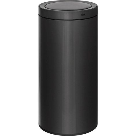 Cestino automatico delta in metallo nero 40l - 5five