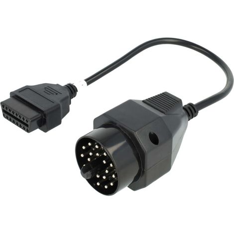 Ahlsen OBD2-Adapterkabel, 20-polig, BMW Edibas auf 16-poliges OBD-Diagnosegerät, passend für alte Modelle, kompatibel mit BMW 1982–2002