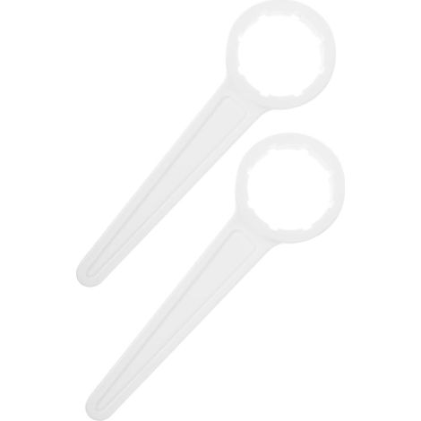 Clé à Bouchon D'eau Réglable 2 Pièces en Plastique Blanc Filtres de Maison et Systèmes Rv, Ouverture des Membranes de Scellement, Design Léger (1/5)