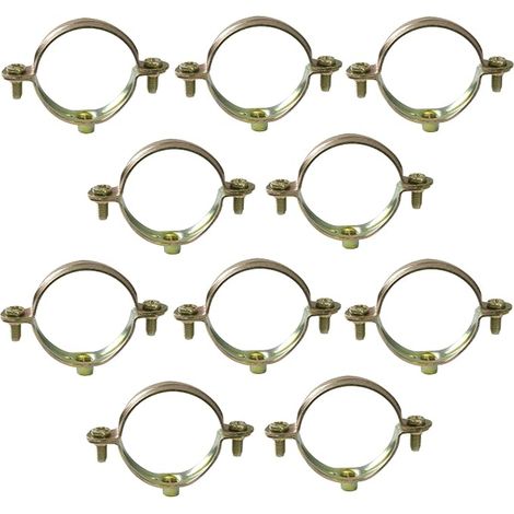 C60436 - clamps for mounting brackets Ø40 - wall mounting copper pipe clamp screw lug plumbing sanitary heating - steel (1/5)