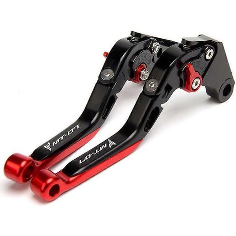 Compatible avec Yamaha MT-07 FZ7 - Patin antidérapant de rechange pour tige de frein et poignée d'embrayage MT-07 - Accessoires - Noir et rouge