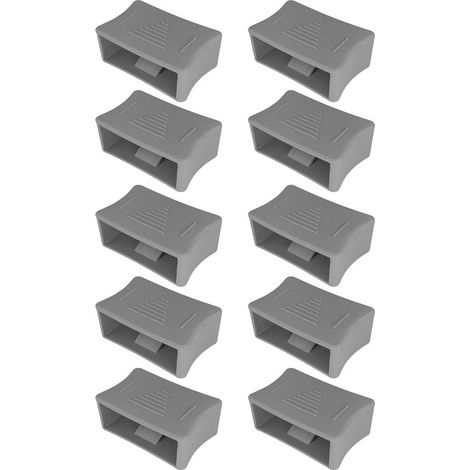 Lot de 10 curseurs de fermeté 38mm – Réglage souplesse pour sommier – Installation rapide – Plastique gris pour lattes 38x8mm (1/5)