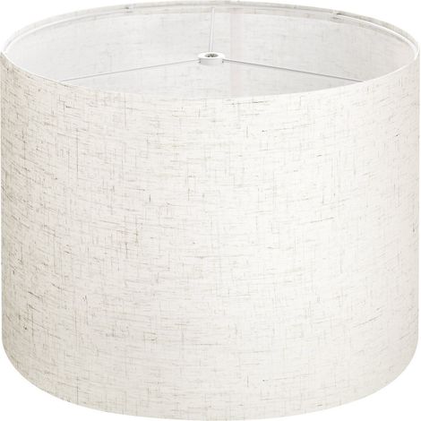 Abat-jour tambour, 33 cm en haut x 33 cm en bas x 25 cm en haut, abat-jour tambour moyen en lin, abat-jour de rechange pour lampes de table, lampadaires et suspensions, assemblage facile requis (lin c (1/5)